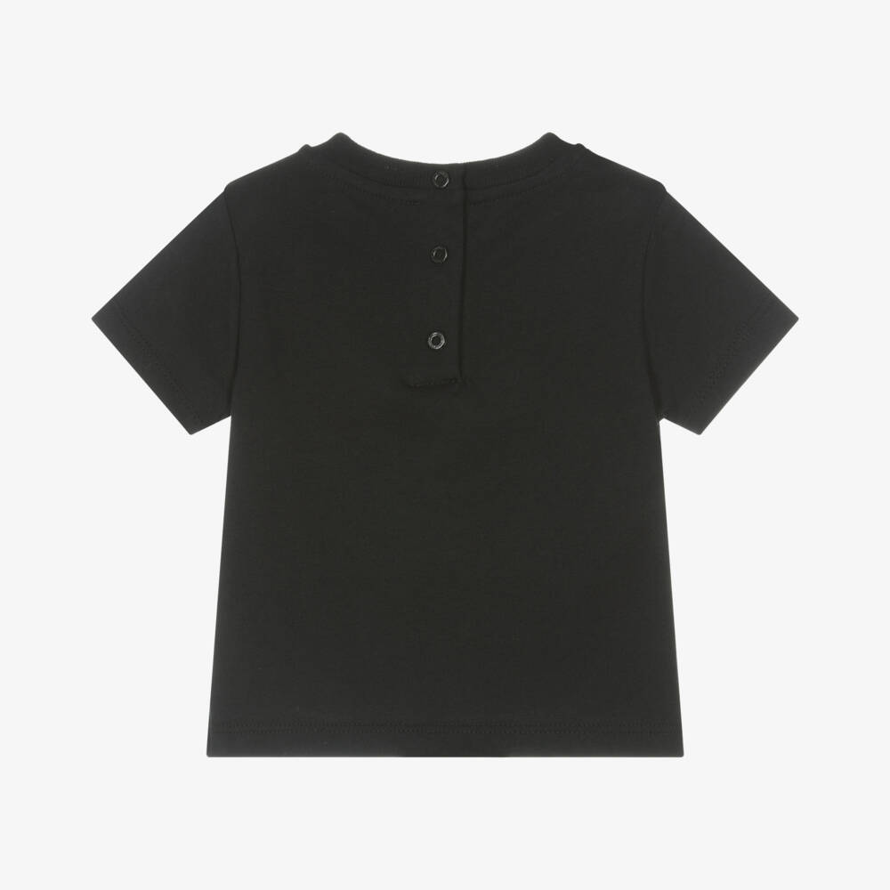 Balmain-Boys Luxe Black Cotton Tee | Childrensalon Outlet
