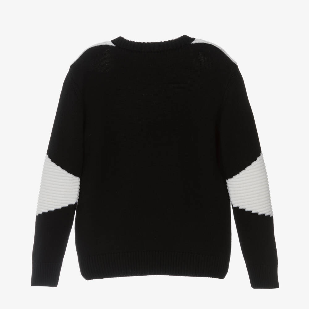 Balmain-Boys Monochrome Wool Jumper | Childrensalon Outlet