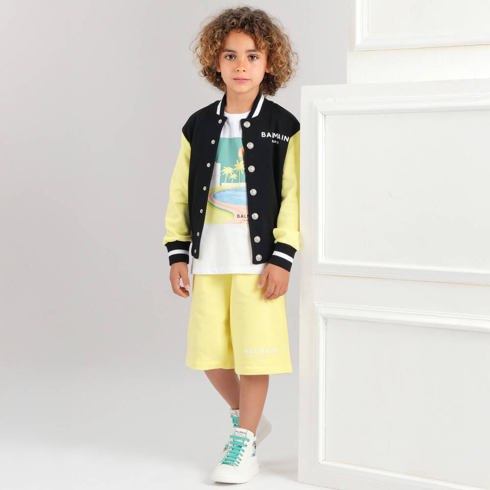 Balmain-تي شيرت قطني هادئ للشاطئ للأولاد | Childrensalon Outlet
