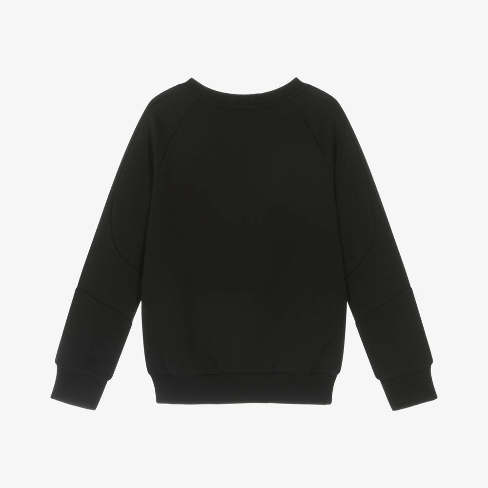 Balmain-Boys Soft Black Cotton Jersey | Childrensalon Outlet