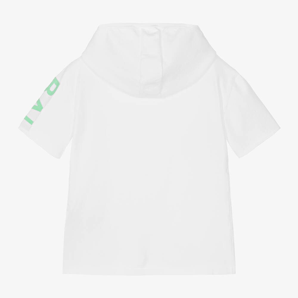 Balmain-Boys White Hooded Sweatshirt | Childrensalon Outlet