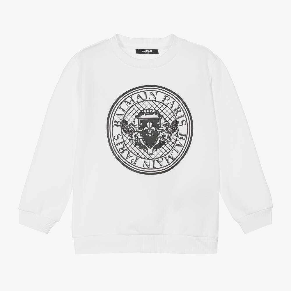 White balmain sweatshirt clearance