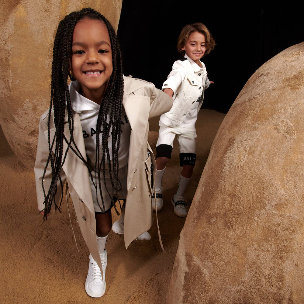 Girls beige shop trench coat