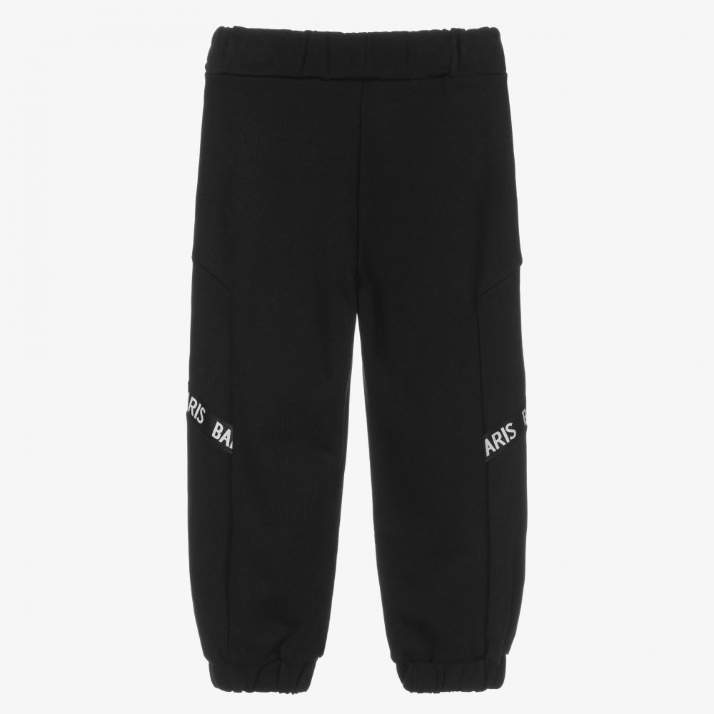 Balmain-Черные хлопковые джоггеры для девочек | Childrensalon Outlet
