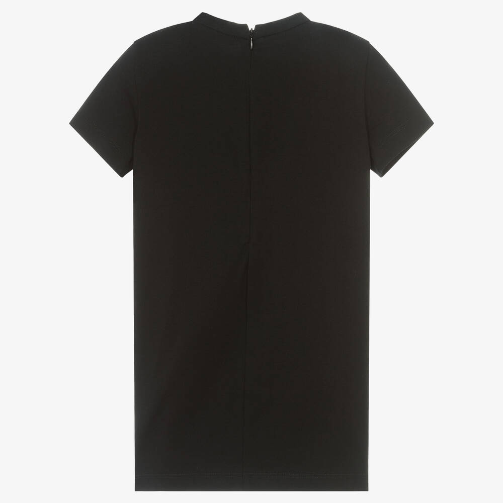 Balmain-Girls Black Diamanté Dress | Childrensalon Outlet
