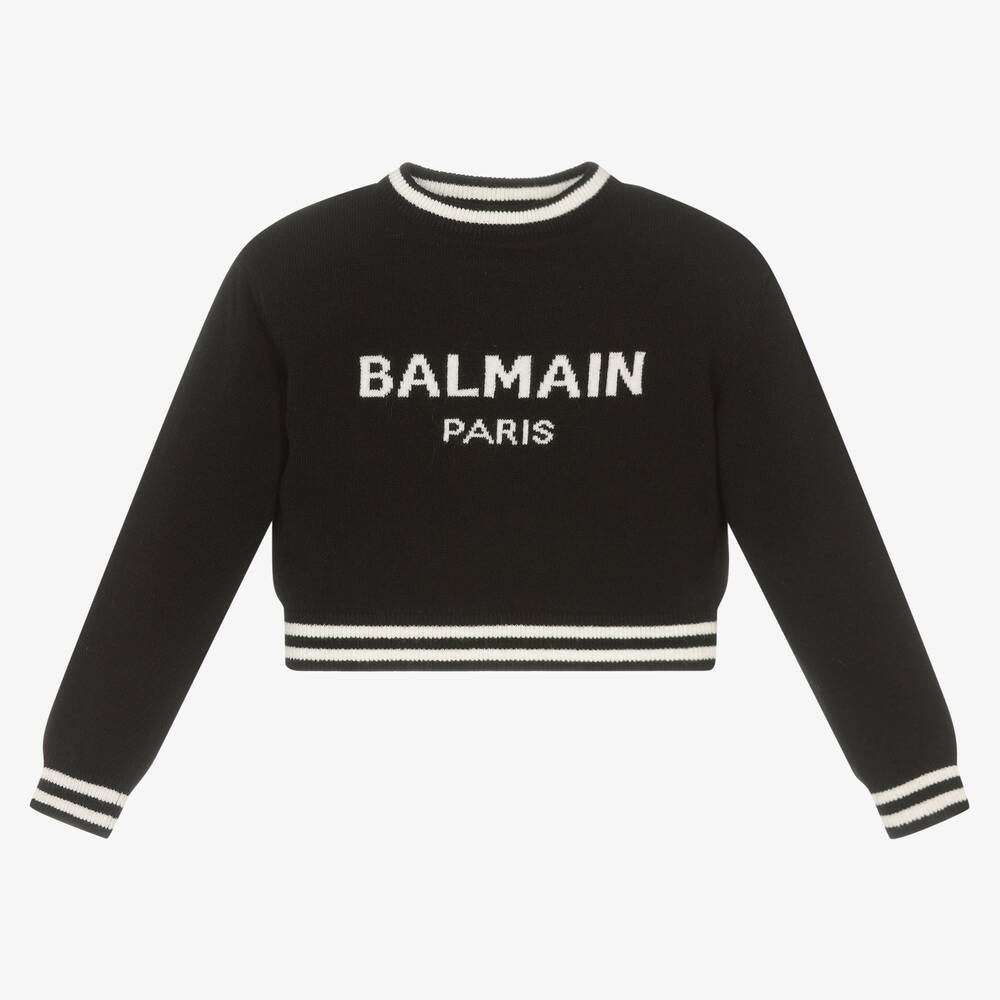 Black knitted 2025 sweatshirt