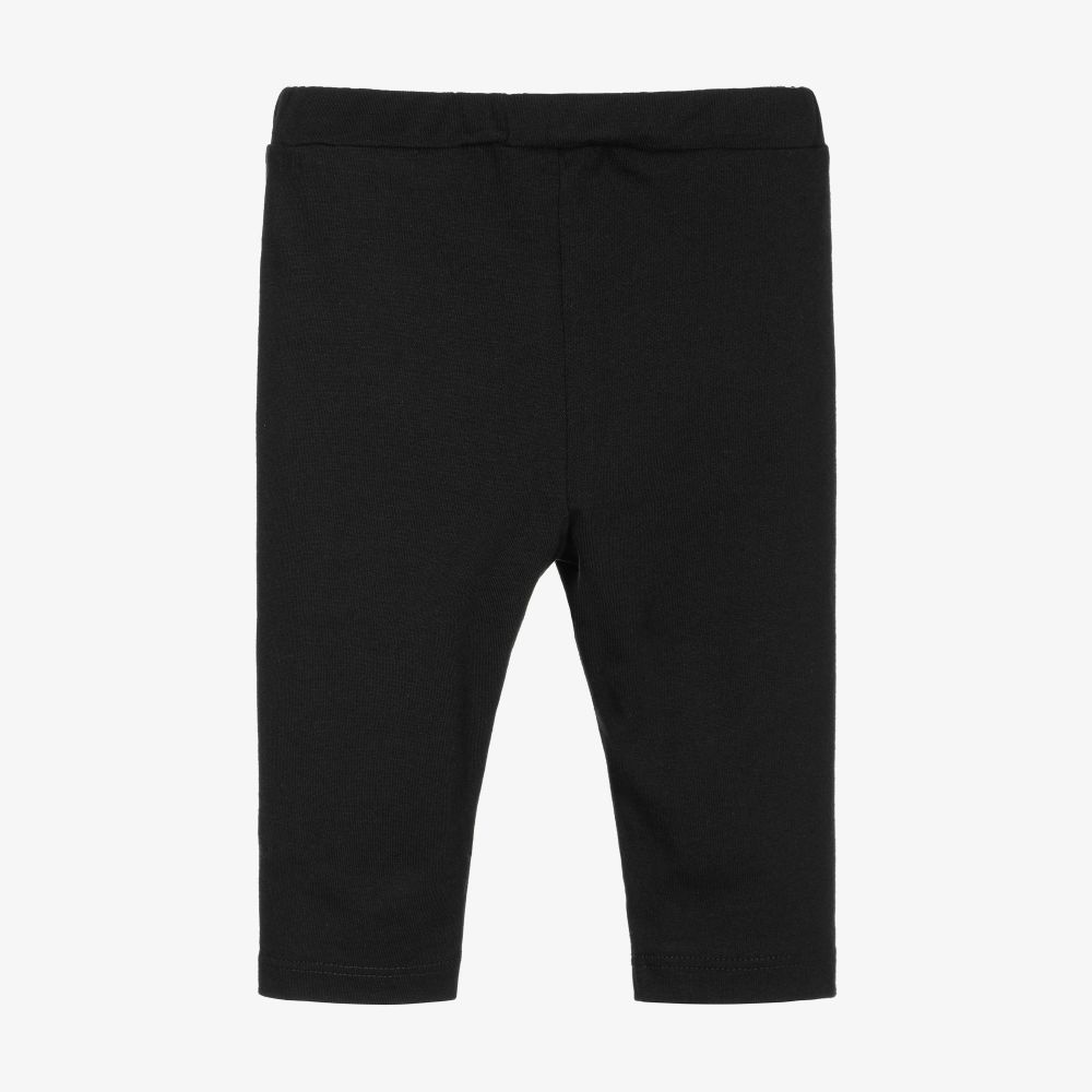 Balmain-Girls Black Logo Leggings | Childrensalon Outlet