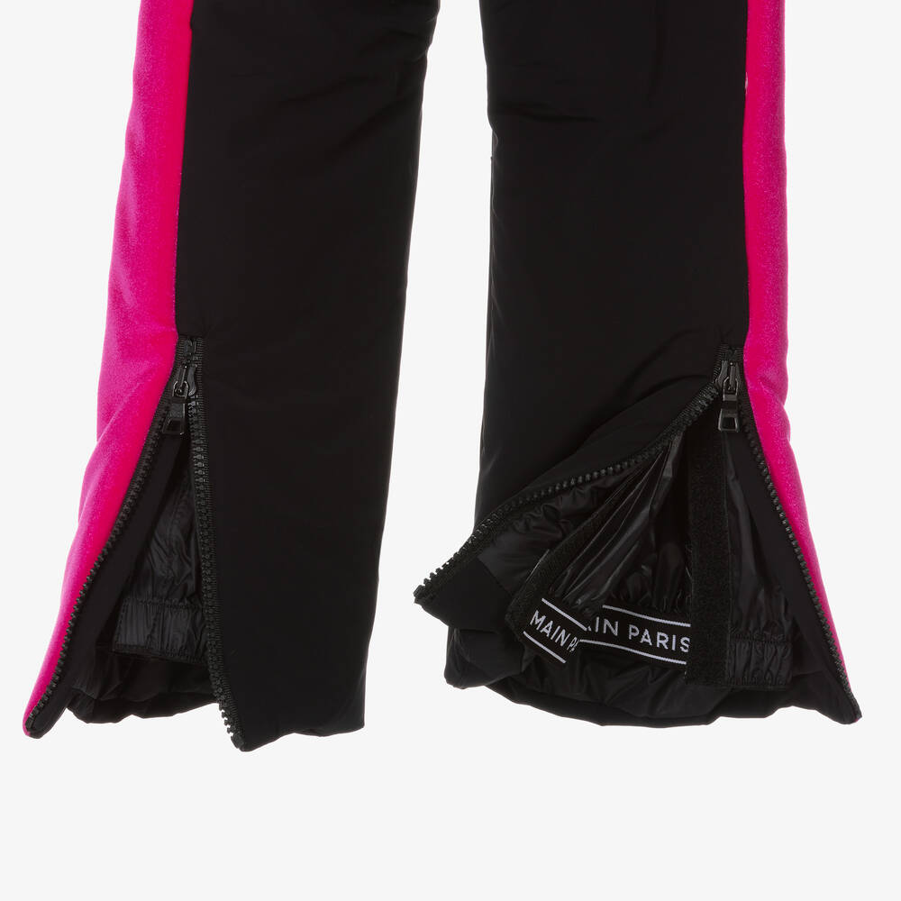Balmain-Girls Black & Pink Snowsuit | Childrensalon Outlet