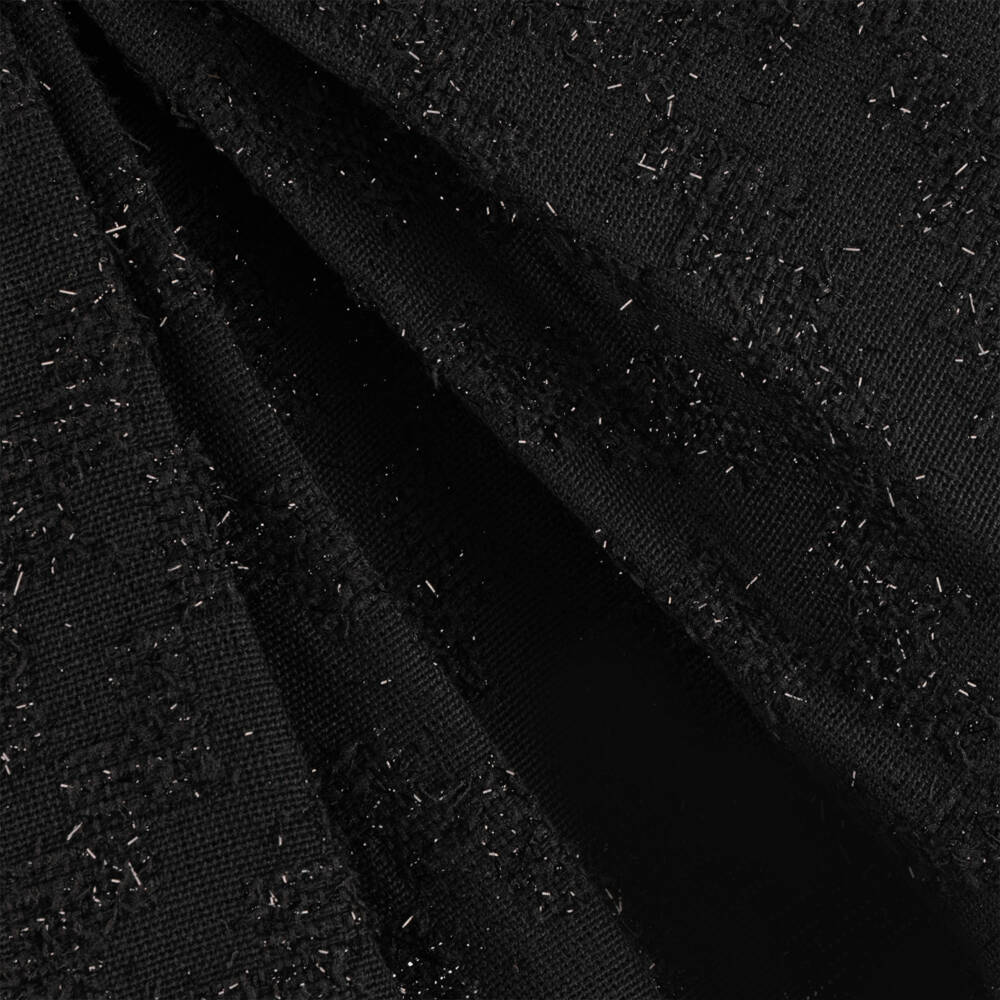 Balmain-Girls Black Sparkling Asymmetric Dress | Childrensalon Outlet