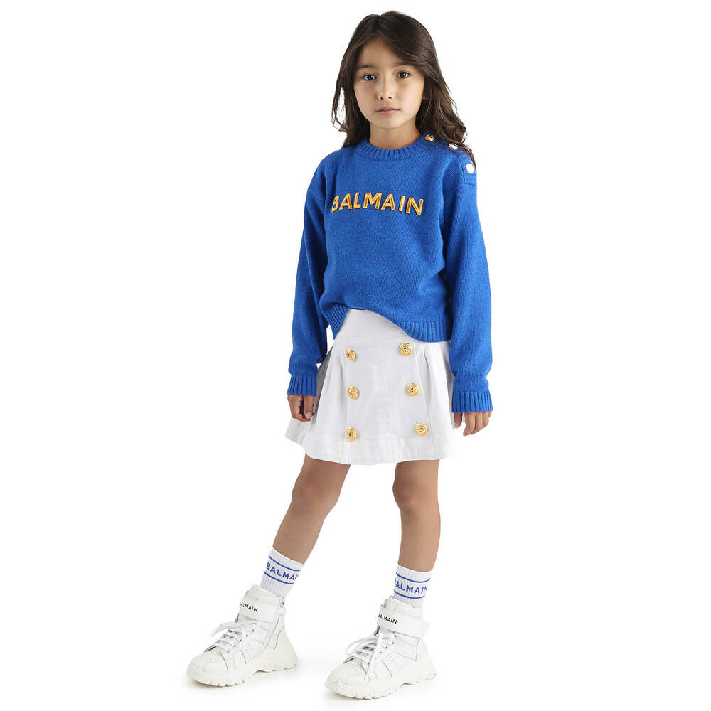 Balmain best sale blue sweater