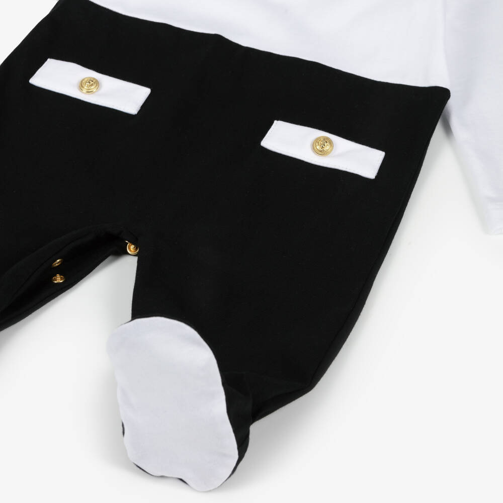 Balmain-طقم أنيق للبنات باللون الأسود | Childrensalon Outlet