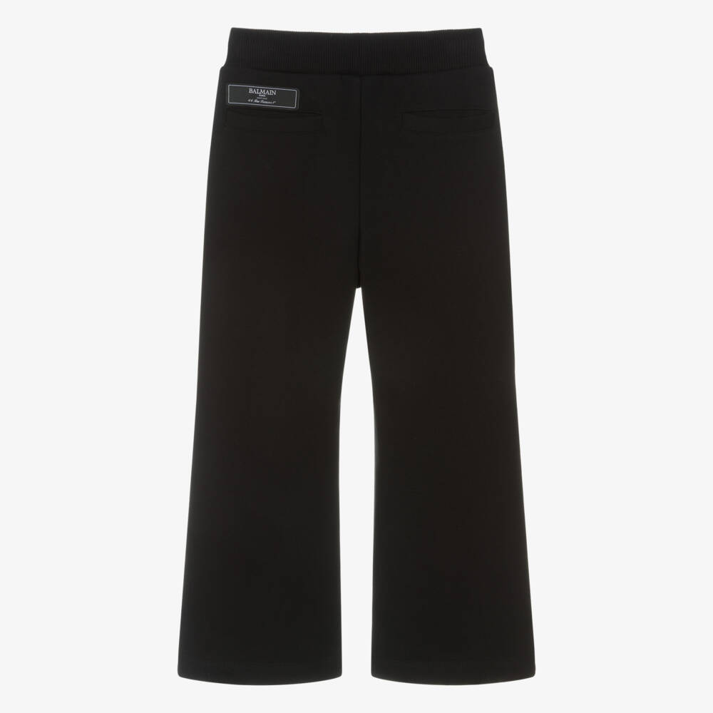 Balmain-Элегантные черные брюки с разрезом для девочек | Childrensalon Outlet