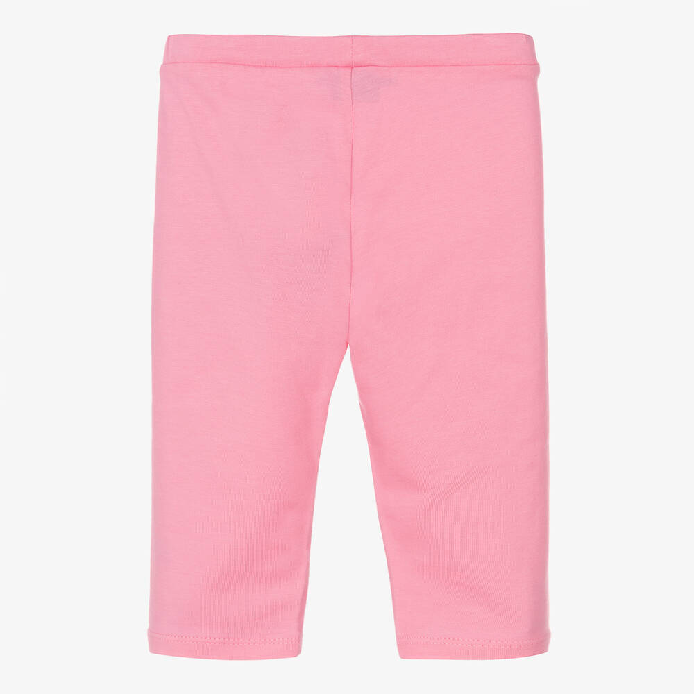 Balmain-Girls Pink Cotton Balmain Leggings | Childrensalon Outlet