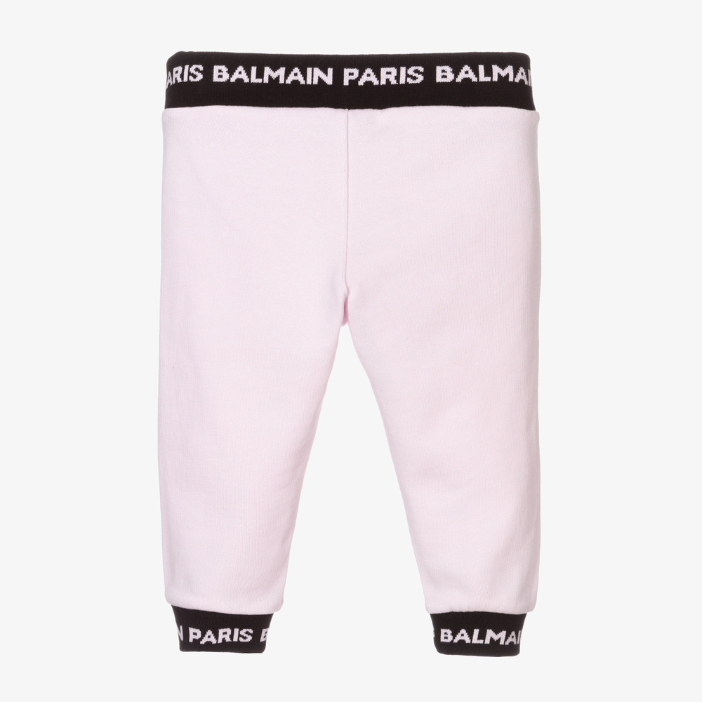 Balmain-Розовые хлопковые джоггеры для девочек | Childrensalon Outlet