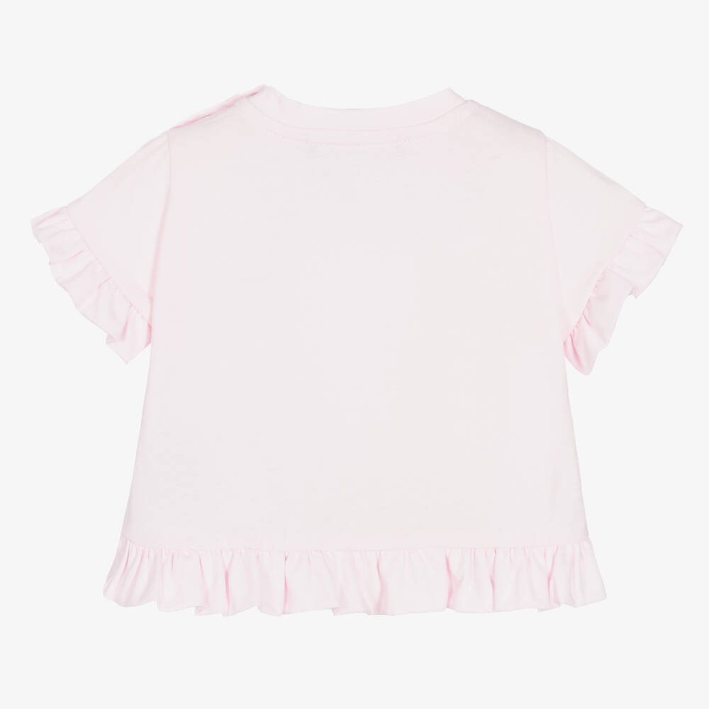 Balmain-Розовая хлопковая футболка | Childrensalon Outlet