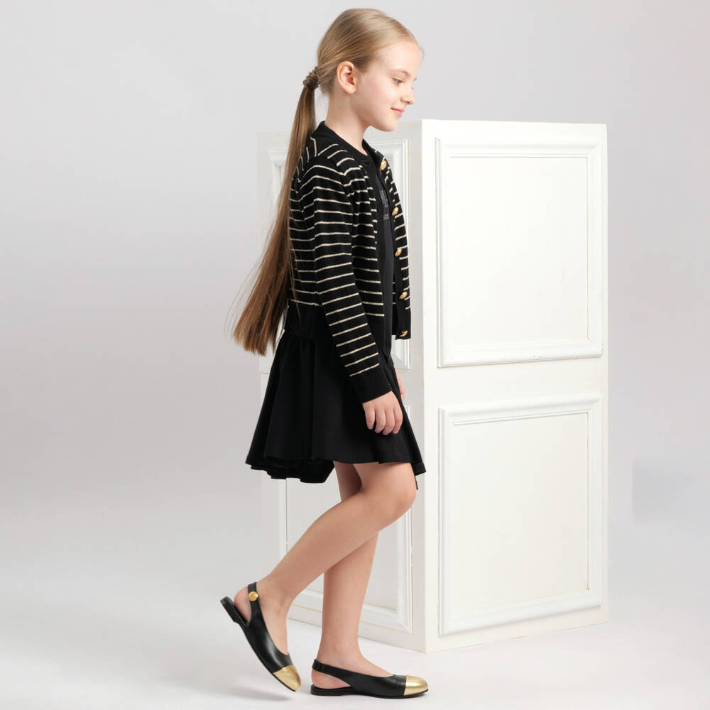 Balmain-Girls Sparkling Onyx Party Dress | Childrensalon Outlet
