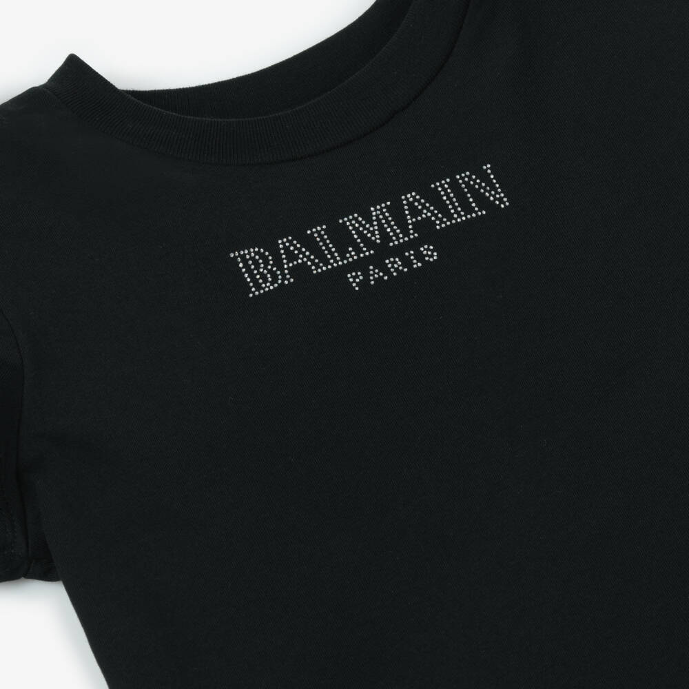 Balmain-Girls Sparkling Onyx Party Dress | Childrensalon Outlet