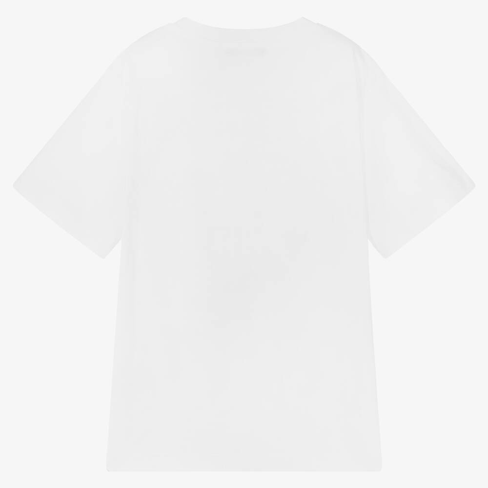 Balmain-Girls White Cotton Dress | Childrensalon Outlet