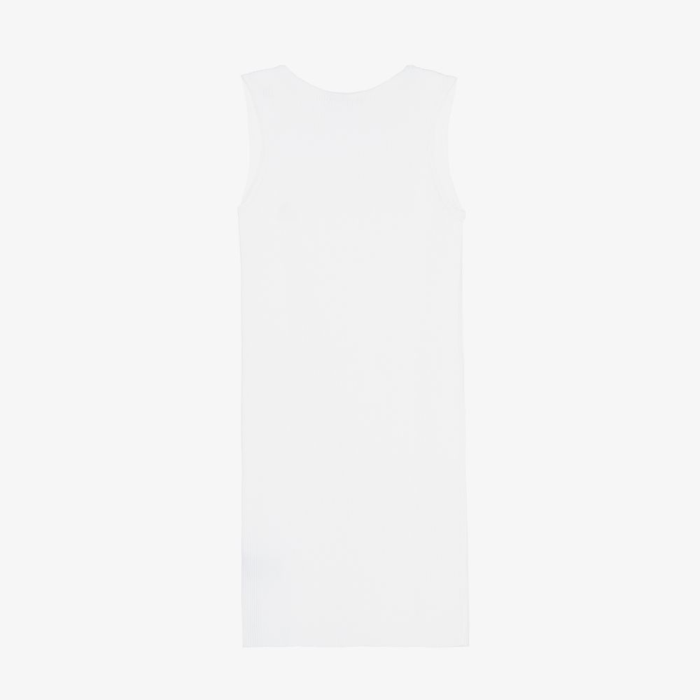 Balmain-Girls White & Gold Logo Dress | Childrensalon Outlet