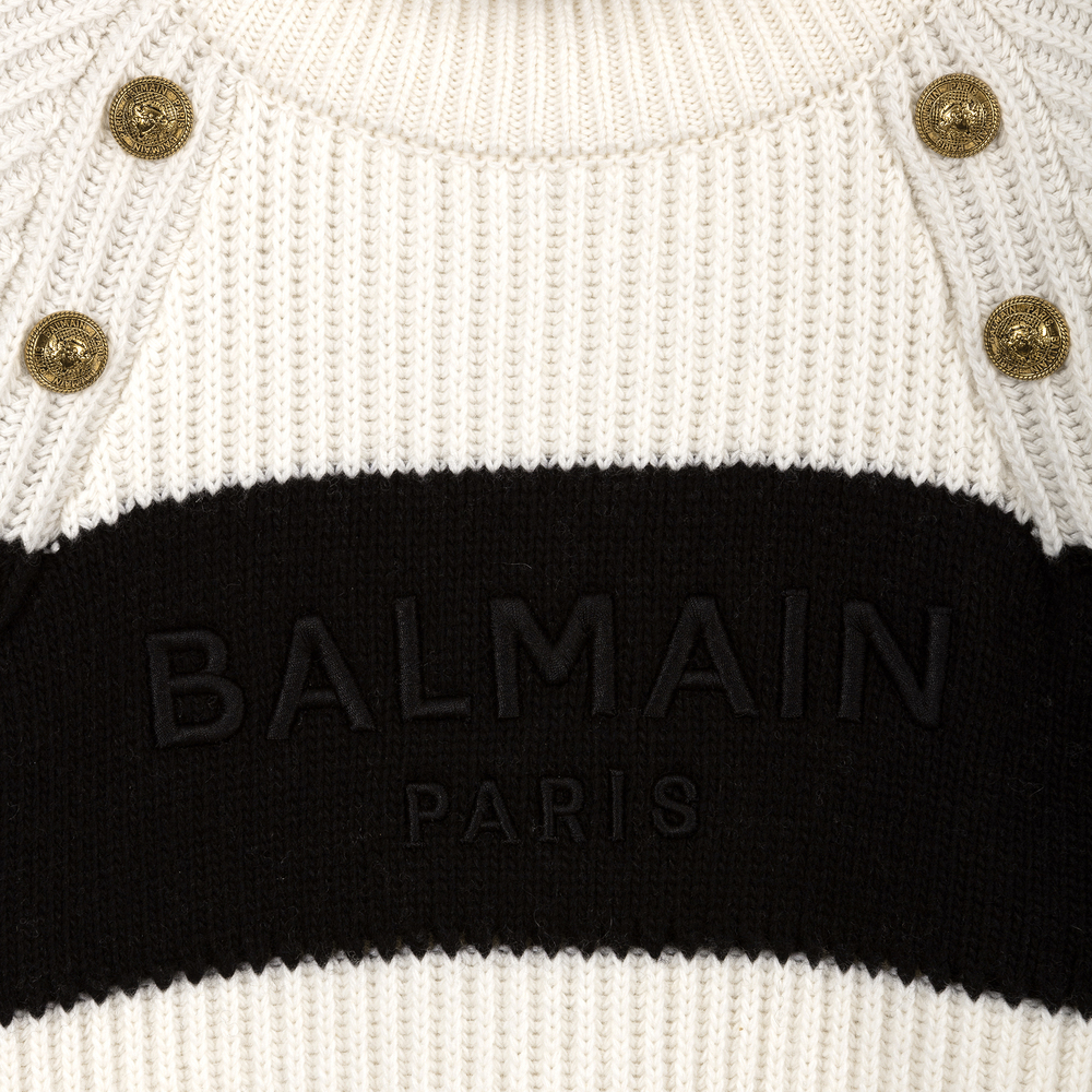 Balmain-Ivory Wool Sweater Dress | Childrensalon Outlet