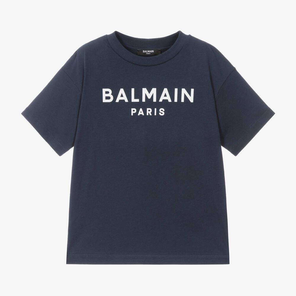 Navy Blue Paris Cotton T Shirt