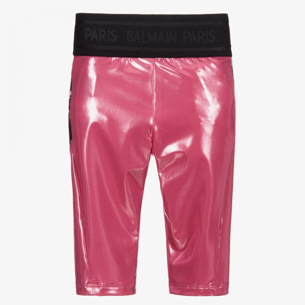 Pink leather biker shorts 2025