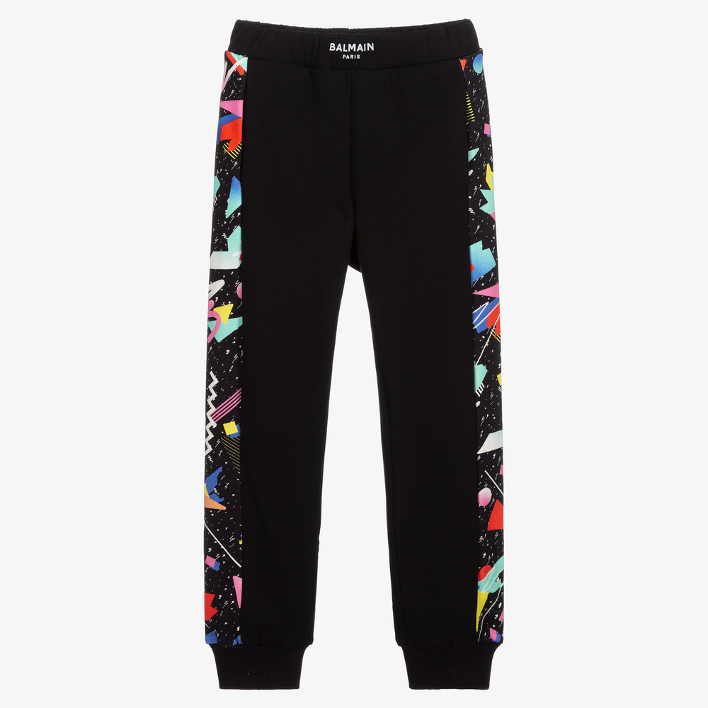 Balmain - Schwarze Teen Baumwoll-Jogginghose | Childrensalon