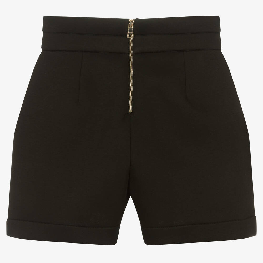 Balmain-شورت تينز بناتي قطن لون أسود | Childrensalon Outlet