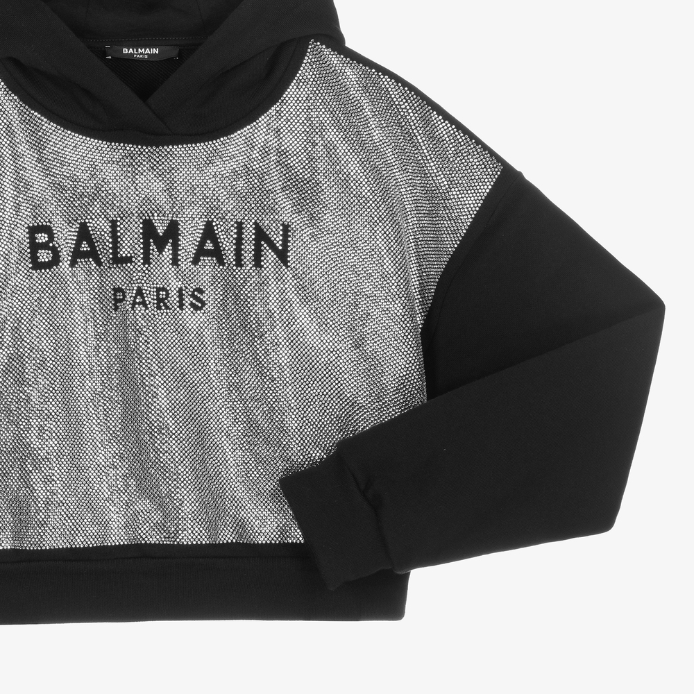 Balmain hoodie hotsell black and white