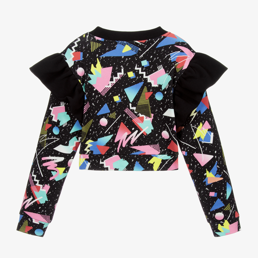 Balmain-Teen Black Frill Sweatshirt | Childrensalon Outlet