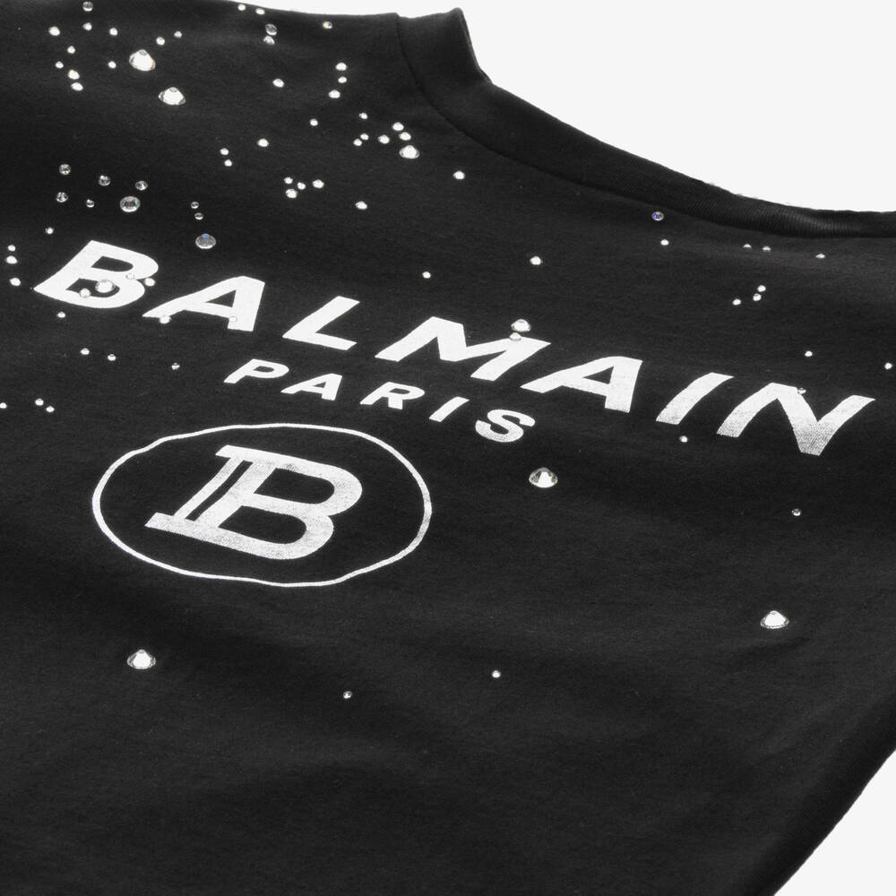 Balmain-Черное платье из джерси для подростков | Childrensalon Outlet