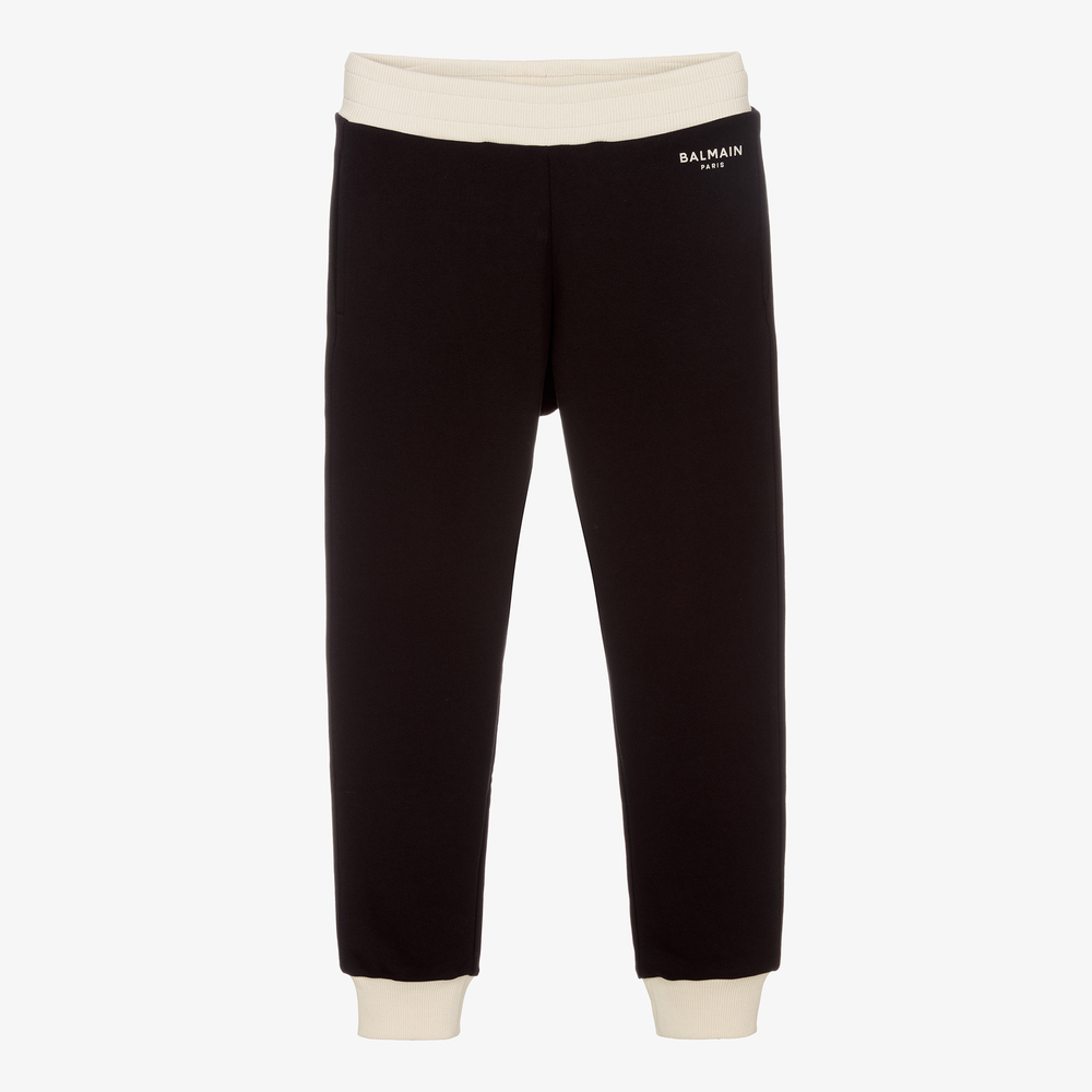 Balmain - Teen Black Logo Joggers | Childrensalon