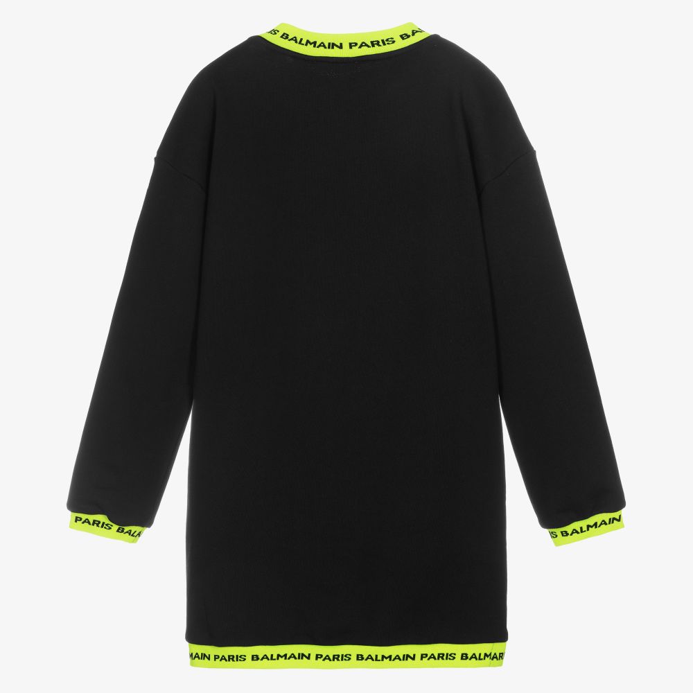 Balmain-Teen Black Sweatshirt Dress | Childrensalon Outlet