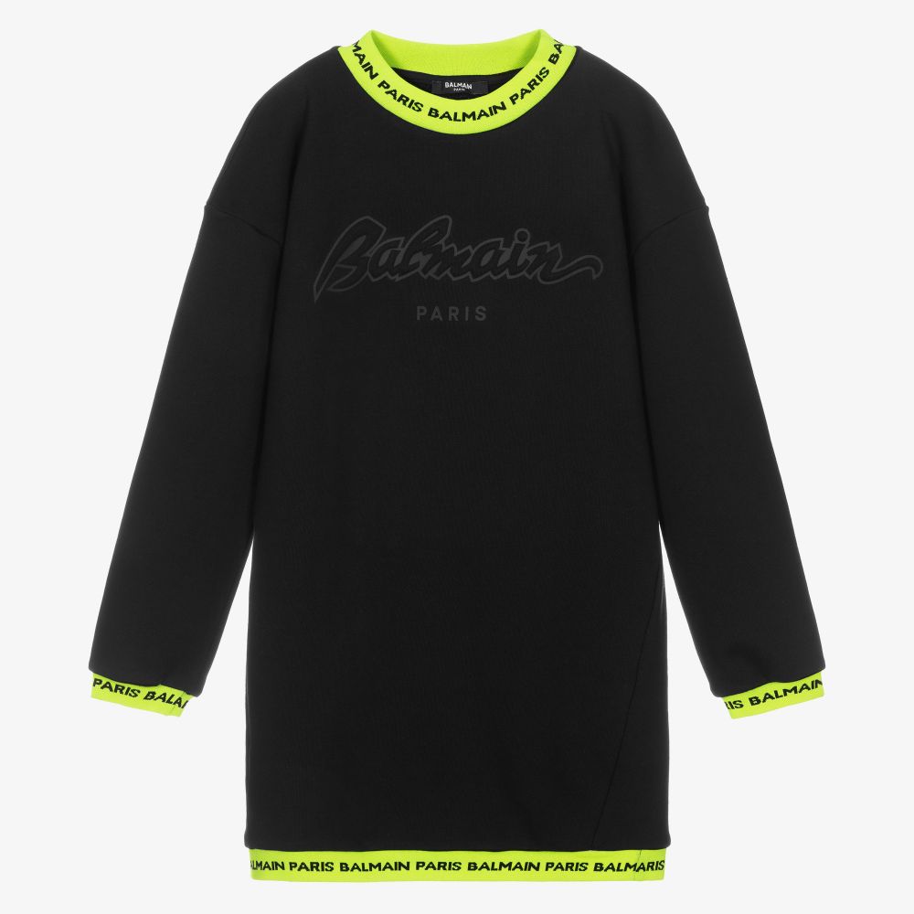 Balmain - Schwarzes Teen Sweatshirtkleid | Childrensalon