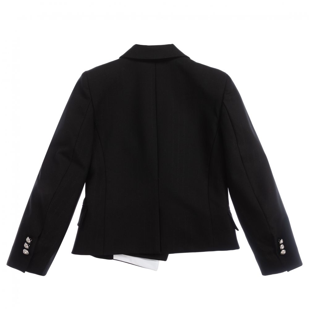 Balmain-Teen Black & White Blazer | Childrensalon Outlet