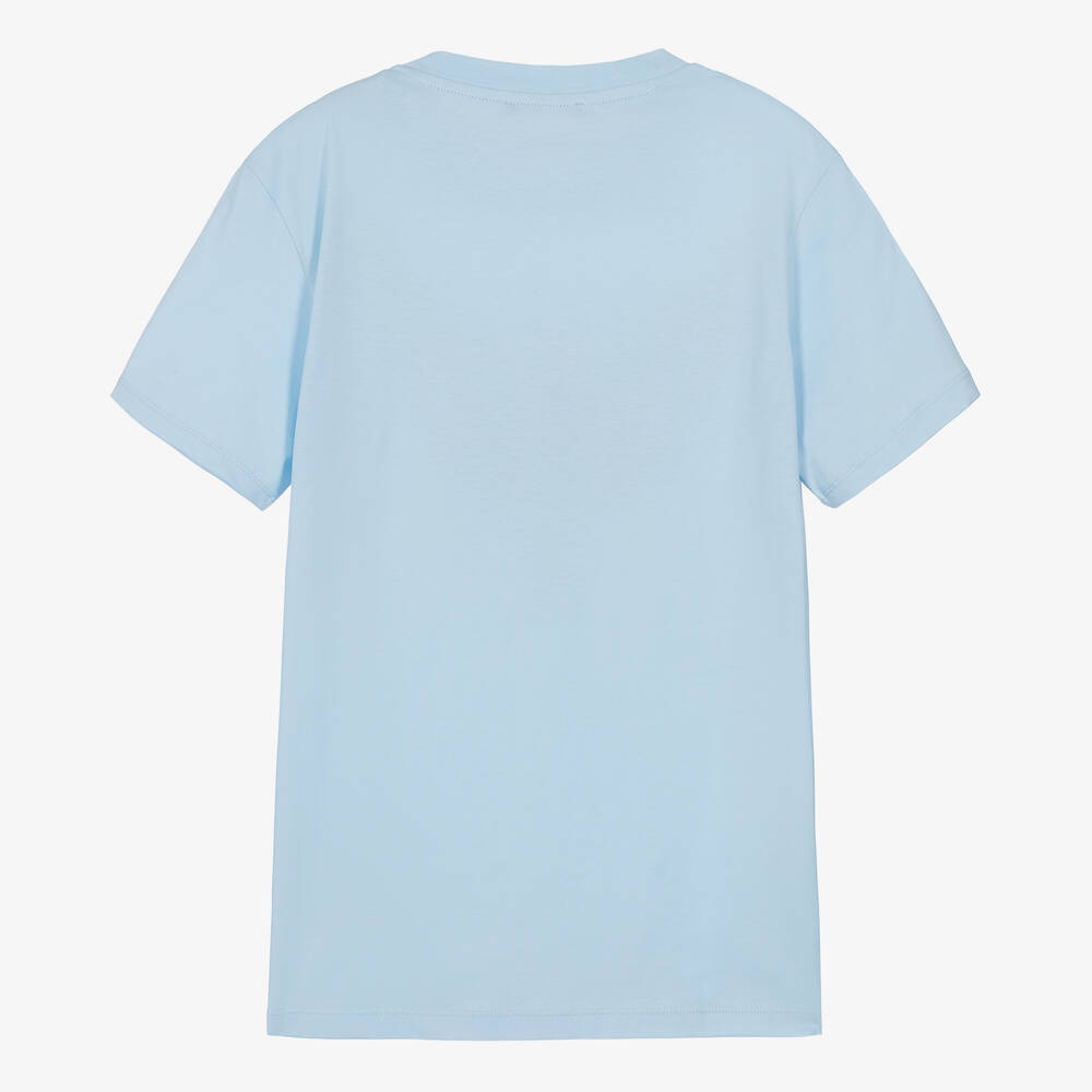 Balmain-Teen Blue Balmain Paris Cotton T-Shirt | Childrensalon Outlet