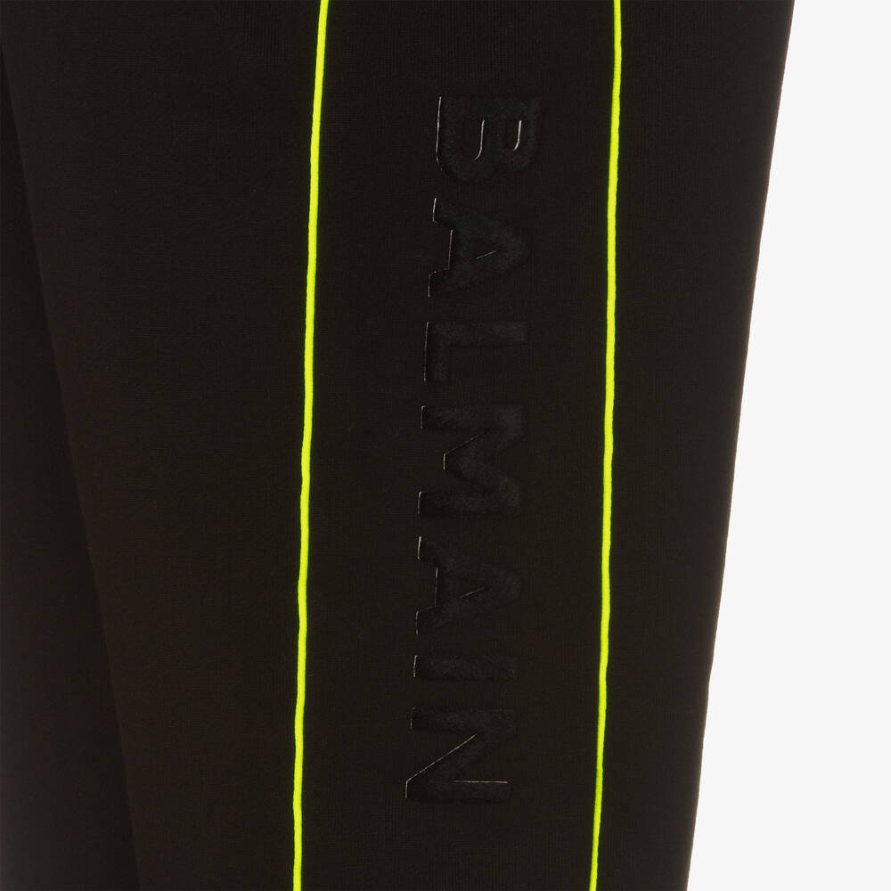 Balmain-Черные хлопковые джоггеры для мальчиков-подростков | Childrensalon Outlet