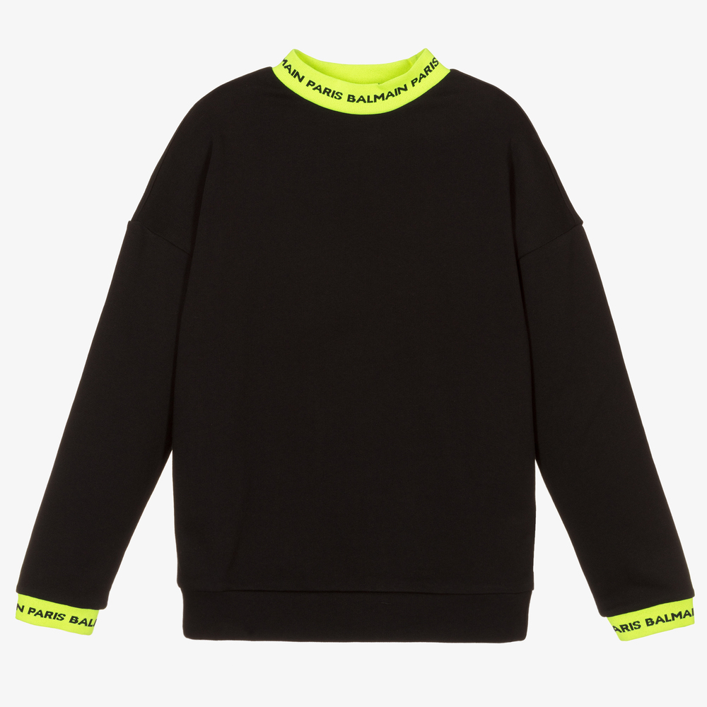 Balmain - Teen Boys Black Sweatshirt | Childrensalon