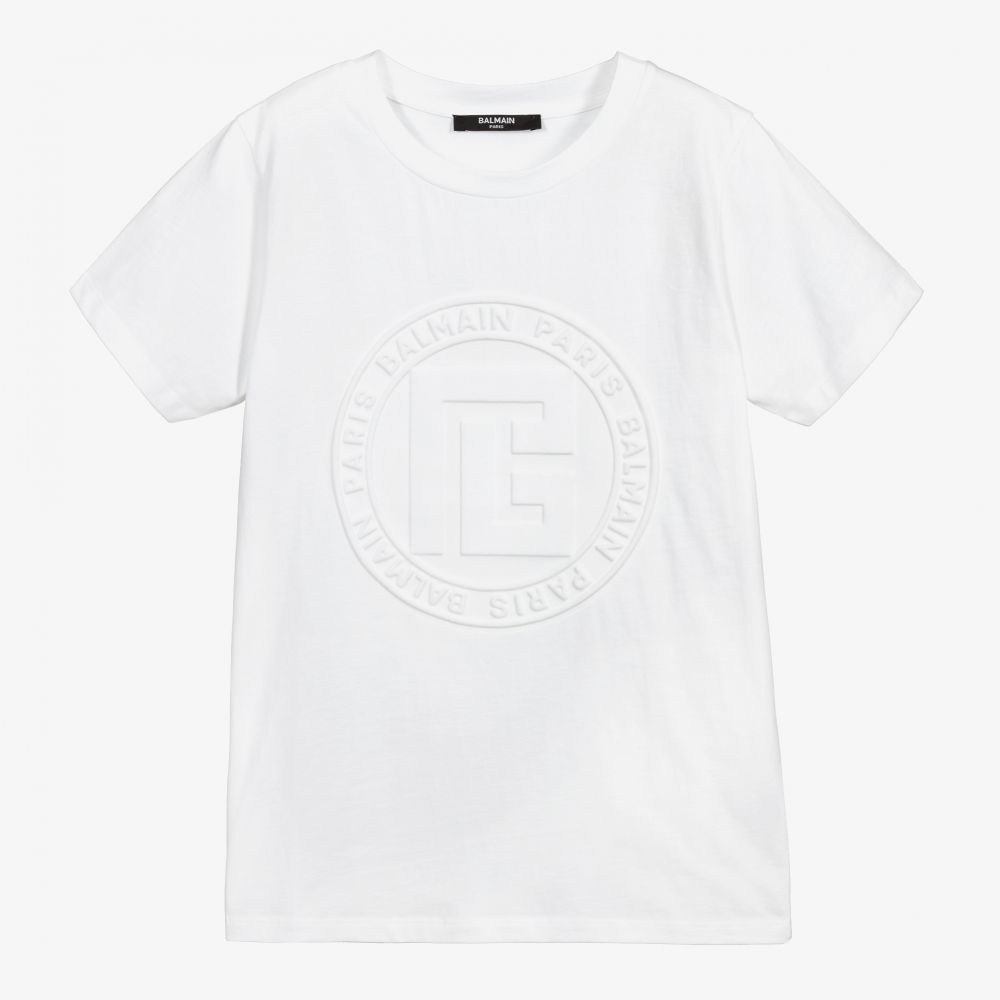 Balmain - Белая футболка для подростков | Childrensalon