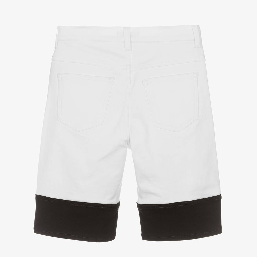 Boys white denim shorts store