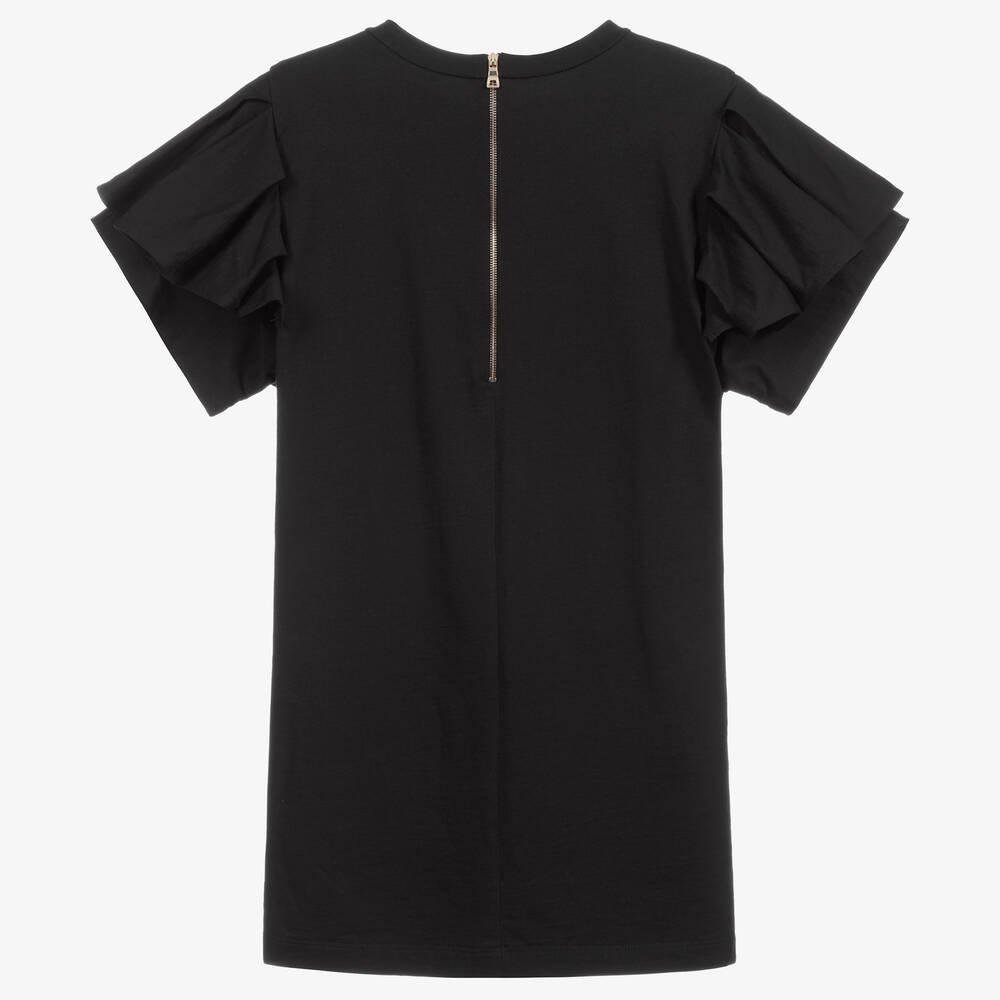 Balmain-Teen Girls Black Jersey Dress | Childrensalon Outlet