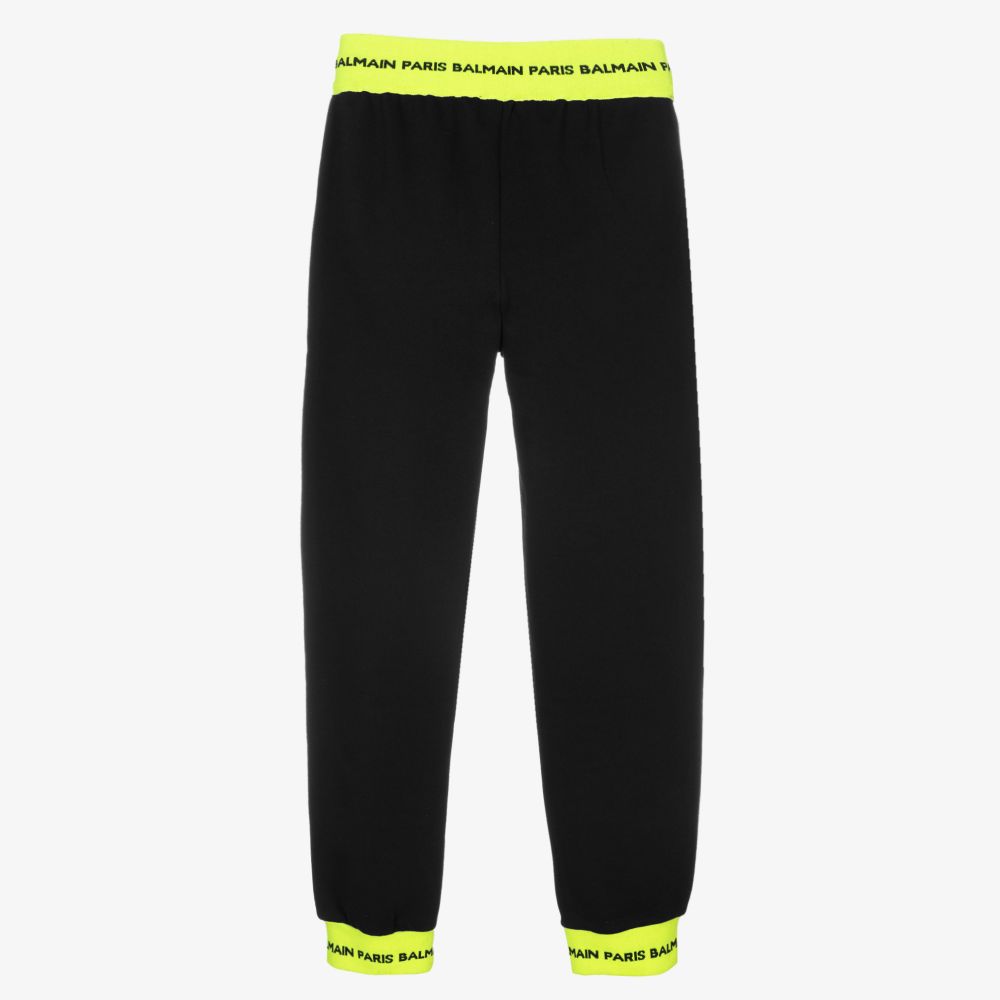 Balmain-Teen Girls Black Joggers | Childrensalon Outlet