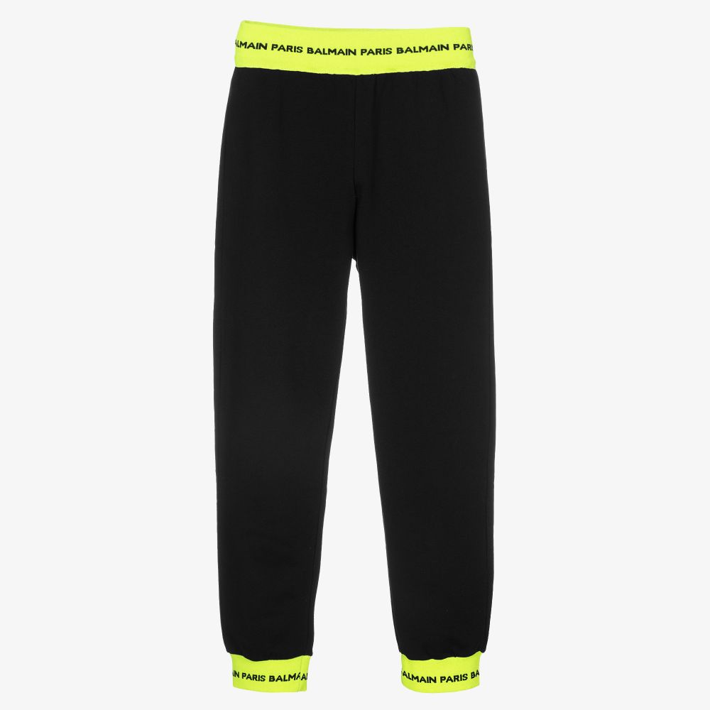 Balmain - Teen Girls Black Joggers | Childrensalon