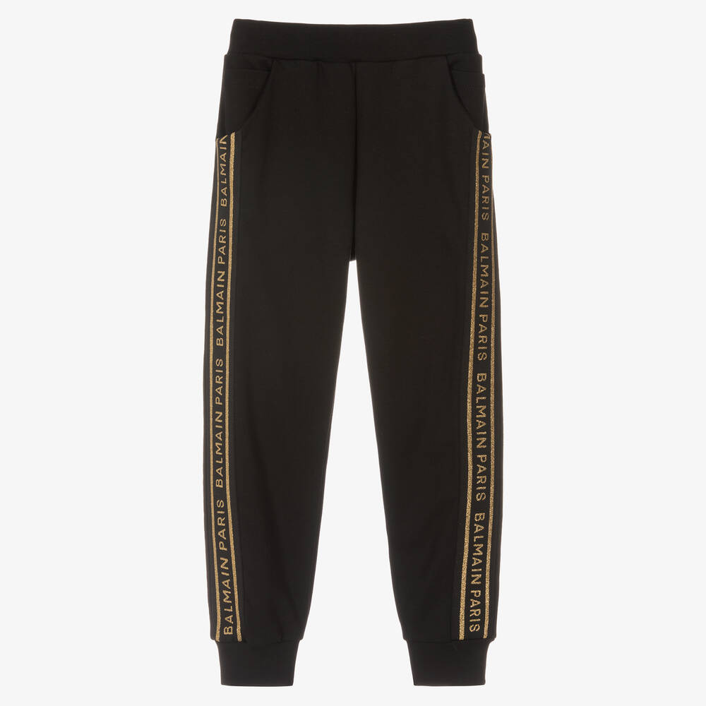 Balmain-Teen Girls Black Joggers | Childrensalon Outlet