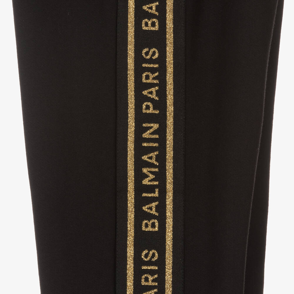 Balmain-Черные джоггеры для девочек-подростков | Childrensalon Outlet