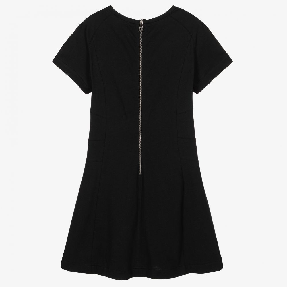 Balmain-Teen Girls Black Logo Dress | Childrensalon Outlet