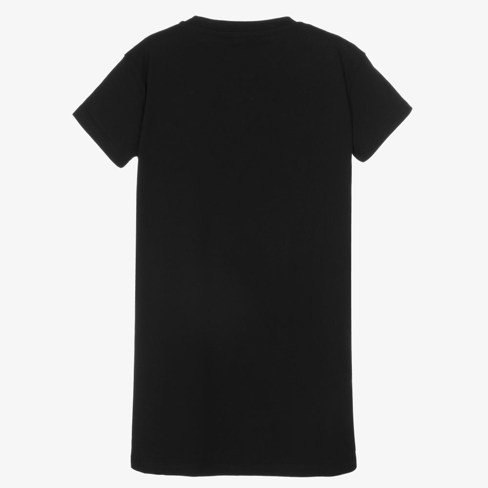 Balmain-Teen Girls Black Logo Dress | Childrensalon Outlet