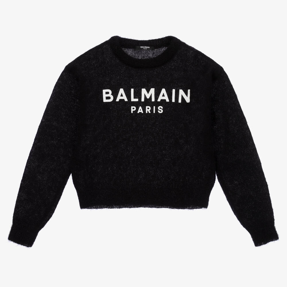 Balmain - Schwarzer Teen Pullover (M) | Childrensalon