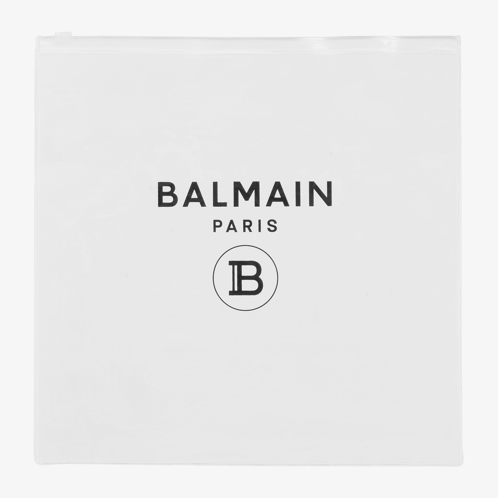Balmain-Teen Girls Black Logo Swimsuit | Childrensalon Outlet