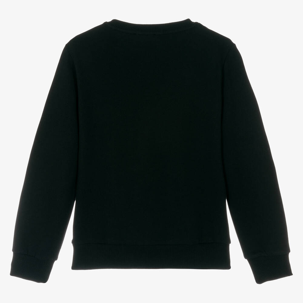 Balmain-Teen Girls Black Monogram Sweatshirt | Childrensalon Outlet